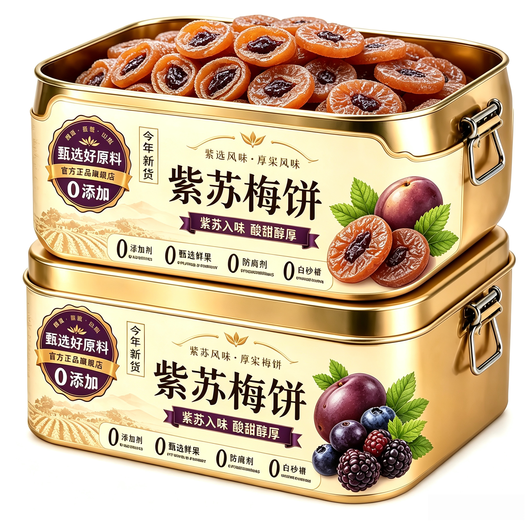 湖南特产紫苏梅饼酸甜无核梅肉果脯蜜饯青梅梅子休闲零食小吃无核