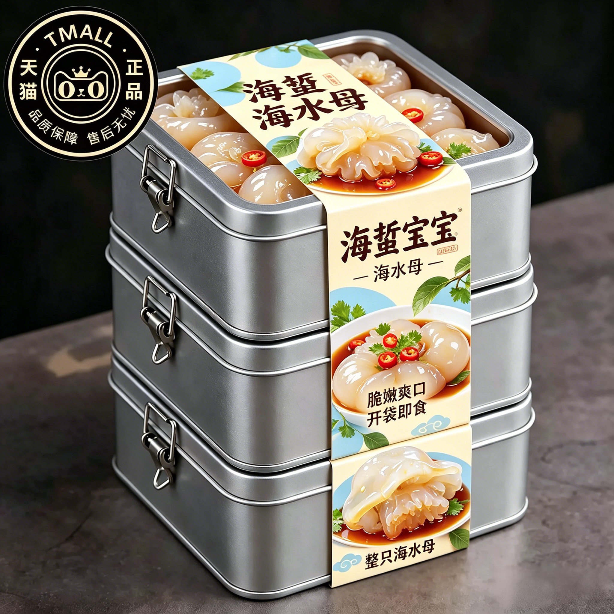 海蜇宝宝开袋即食海蜇花凉拌特产生腌水母宝宝海蜇仔素食脆嫩爽口