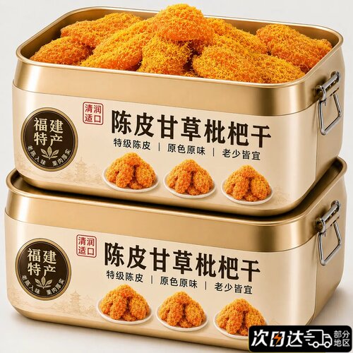 陈皮甘草枇杷干官方旗舰店正品福建云霄特产原味无添加孕妇零食