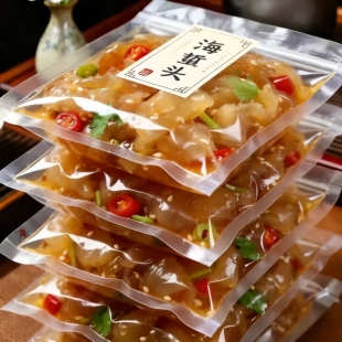 海蜇头开袋即食凉拌大连特产非特级海蜇皮头特产美食官方旗舰店