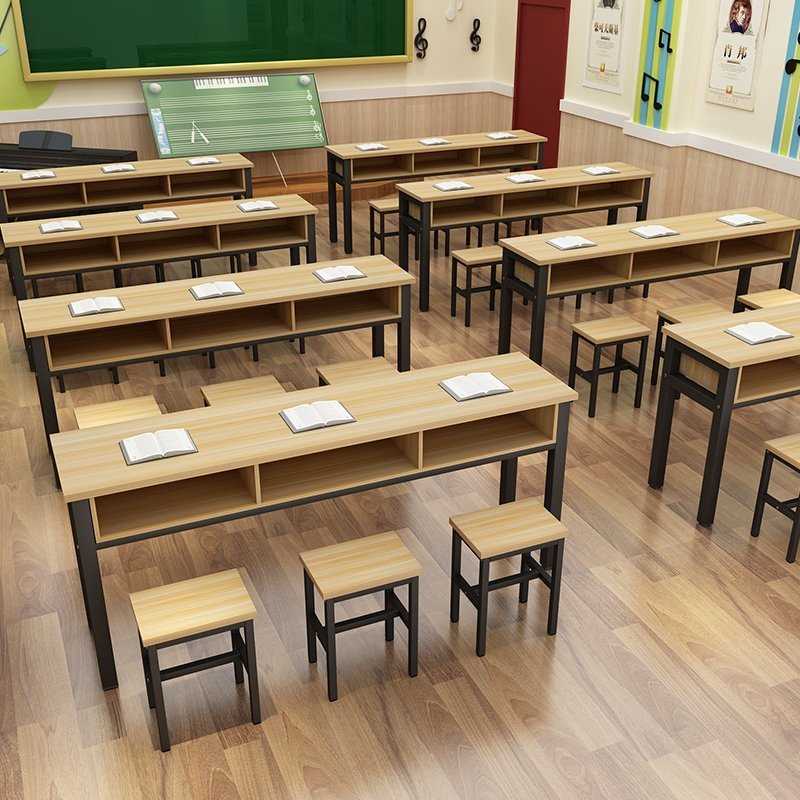 学生课桌双层带抽屉单人双人三人位培训桌书法桌凳子椅子热卖直销