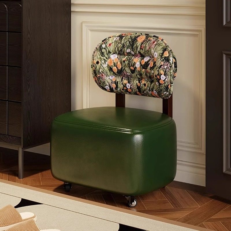 实木中古靠背旋转凳家用矮凳客厅沙发凳换鞋凳子小沙发提花小凳子,住宅家具,矮凳,淘宝优惠券,粉丝福利购,淘宝优惠卷