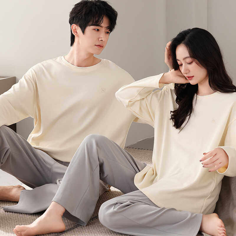 啄木鸟新款情侣睡衣男女秋季纯棉长袖长裤简约可外穿秋冬款家居服,女士内衣/男士内衣/家居服,睡衣/家居服套装,淘宝优惠券,粉丝福利购,淘宝优惠卷