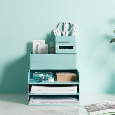直销新款办公室可抽拉文件收纳盒A4收纳盒 桌面塑料抽屉文具置物