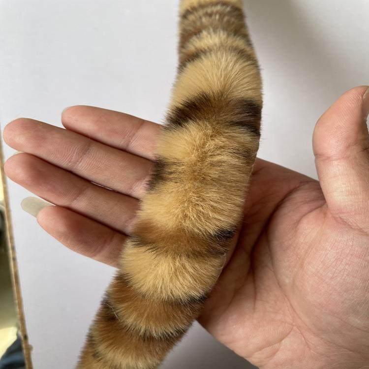 直销新款豹纹毛条冬季仿兔毛毛条圣诞毛绒条家居辅料彩色花边人造