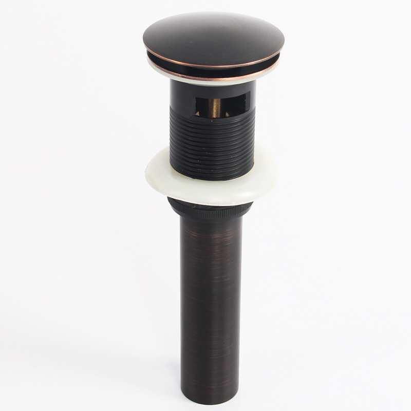 直销新款大盖帽子艺术盆弹跳芯复古欧式黑色仿古黄铜面盆黑古铜下