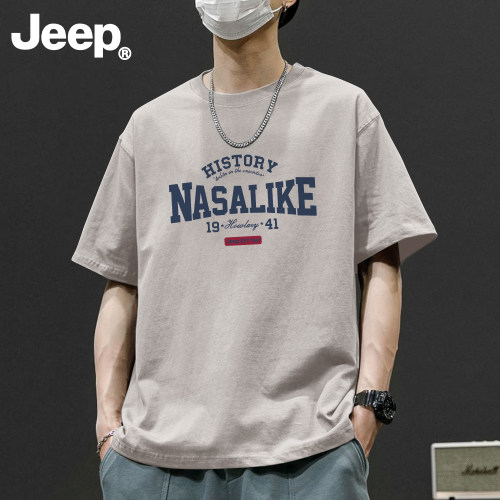 Jeep男士纯棉美式短袖T恤夏季