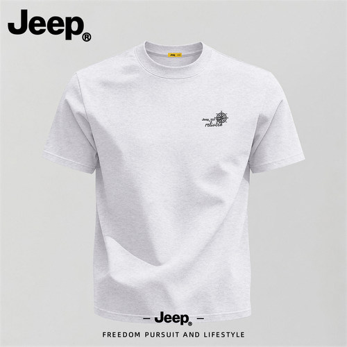 Jeep吉普夏季纯棉大码短袖T恤男