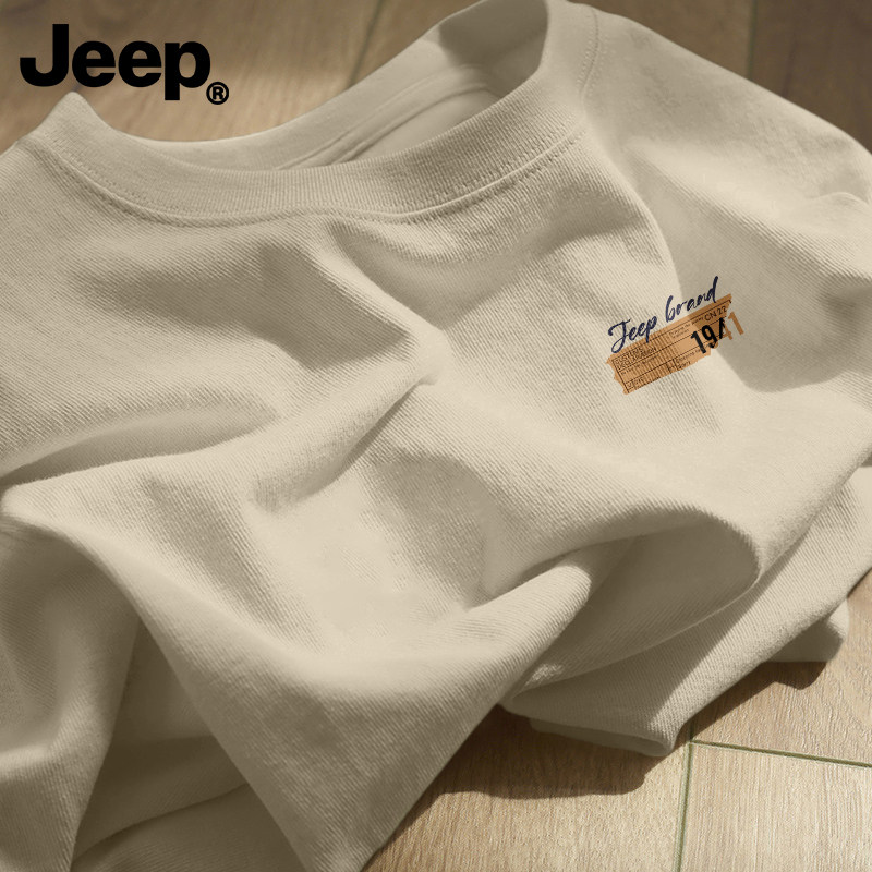Jeep吉普纯棉长袖t恤男女春秋季打底衫宽松上衣新款冬季男士衣服
