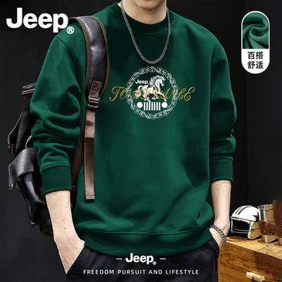 Jeep吉普美式重磅潮流圆领卫衣