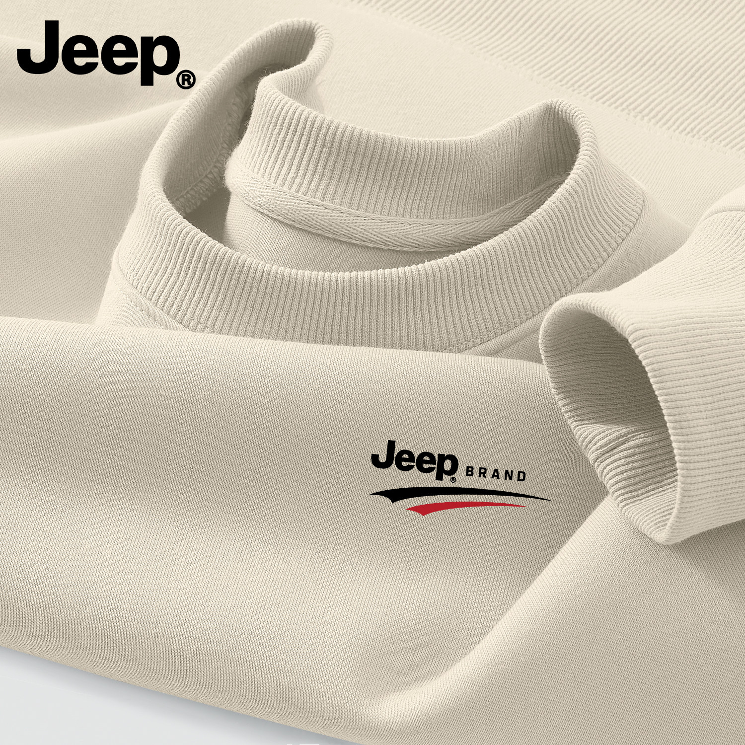 Jeep吉普2026春秋重磅圆领卫衣