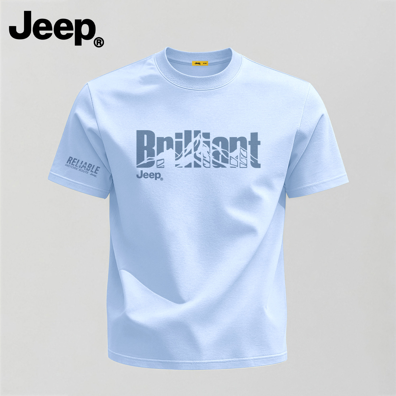 Jeep吉普纯棉短袖T恤男大码