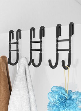 不锈钢挂钩304j加厚免打孔厨房宿舍卫生间多功能超强承重双s型挂