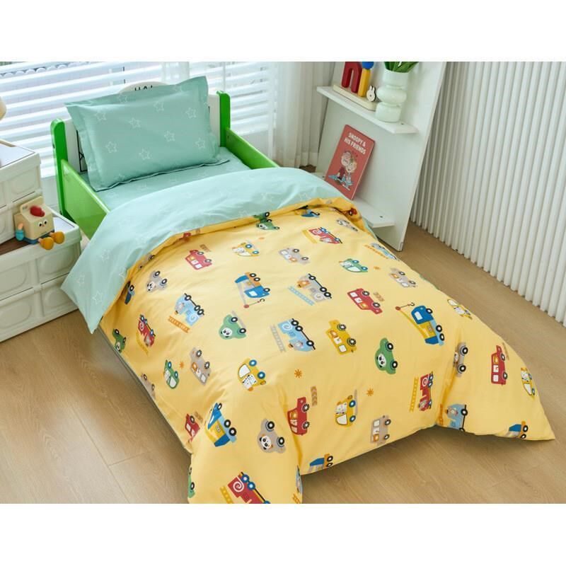 全棉幼儿园床品被子三件套a类儿童被褥被套六件套装入园用品