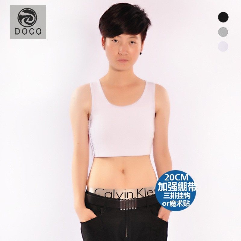 热卖透气帅T束胸加强绷带魔术贴挂钩短款减震吸汗耐脏胖T的束胸