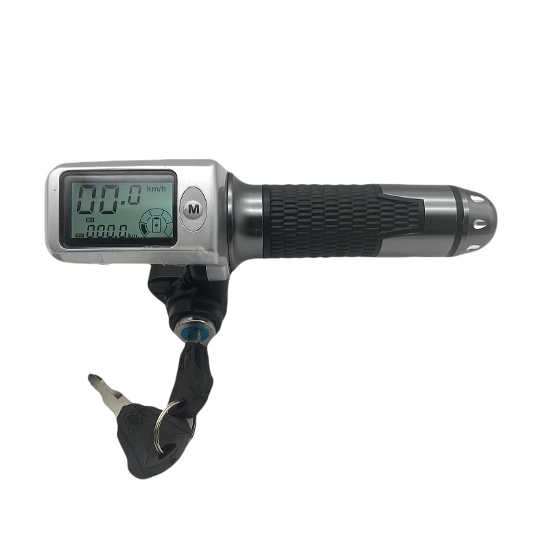 新款36V48V电动车液晶转把加速把手加速器油门把手车速里程电量