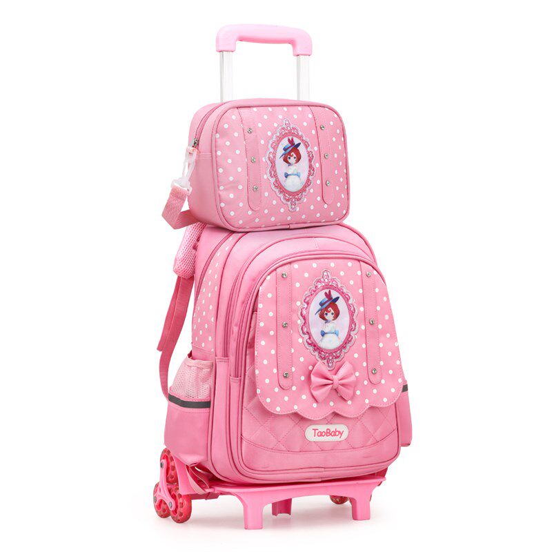 小学生书包儿童拉杆书包3-4-6年级女孩拖拉包6-12周岁六轮爬楼梯