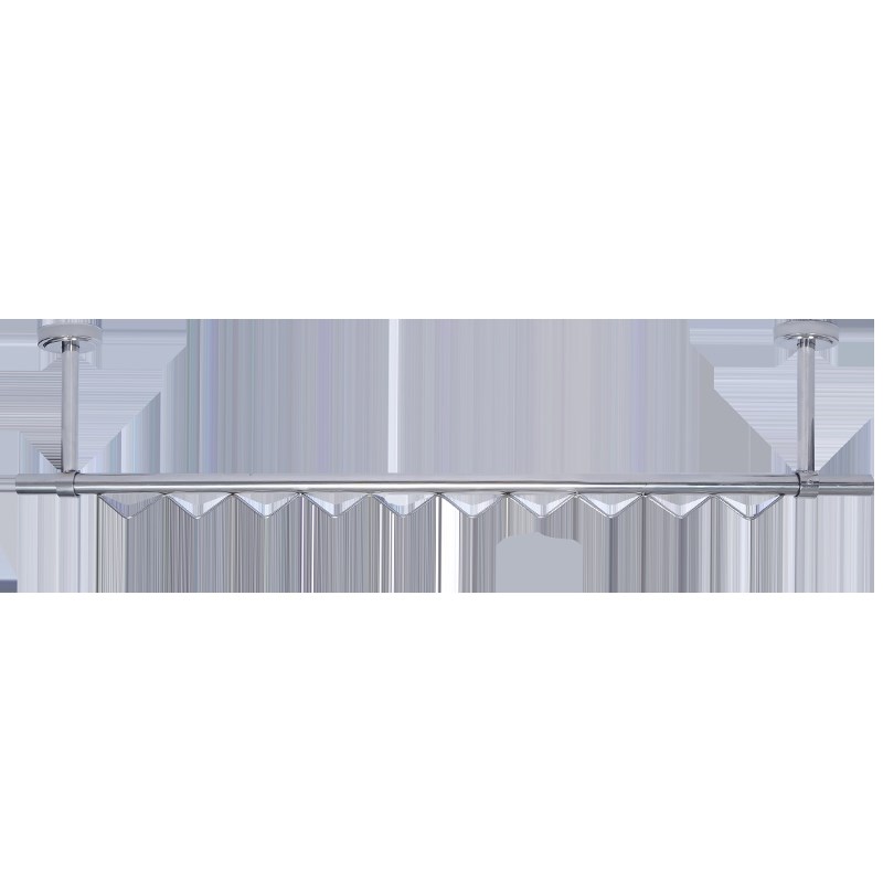 304不锈钢波浪线晾衣杆阳台固定式晾衣架32mm管波浪条防风晒衣架