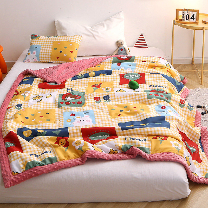 豆豆毯婴儿春秋幼儿园毯子豆豆z被加厚冬季儿童盖毯婴儿毛毯小盖
