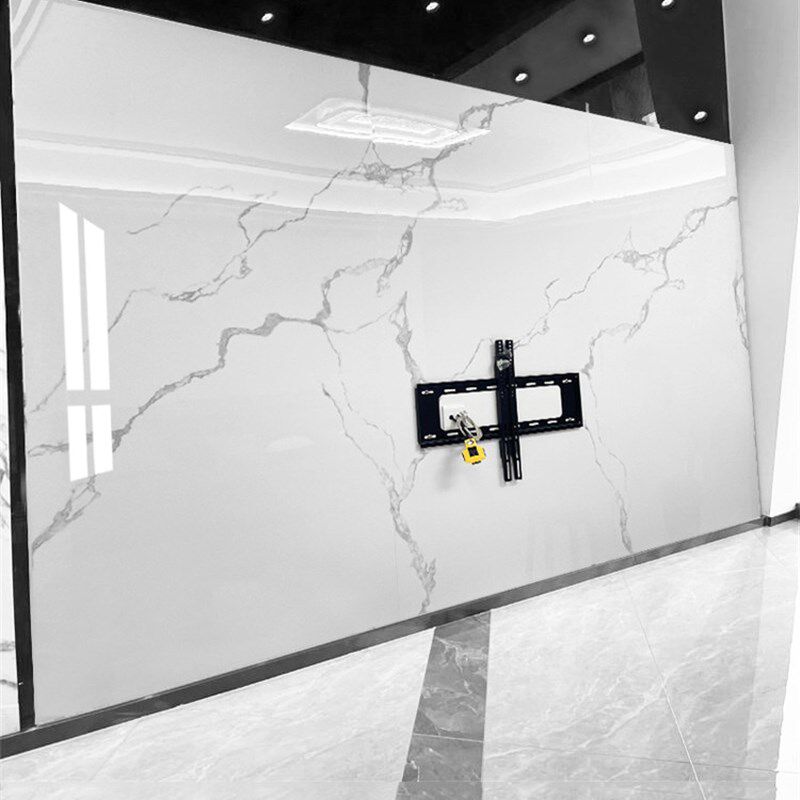 护墙板仿岩板饰面板定制电视墙uvA板电视背景墙仿大理石微晶石pvc