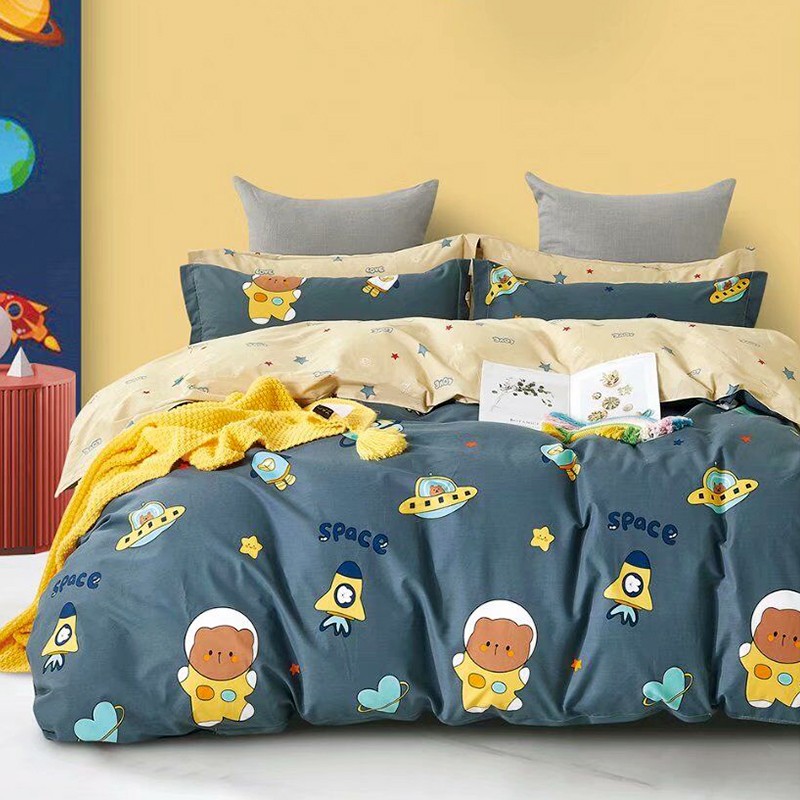 定做全棉磨毛床单四件套加厚儿童卡通纯棉1.5米1.8m床上用品秋冬