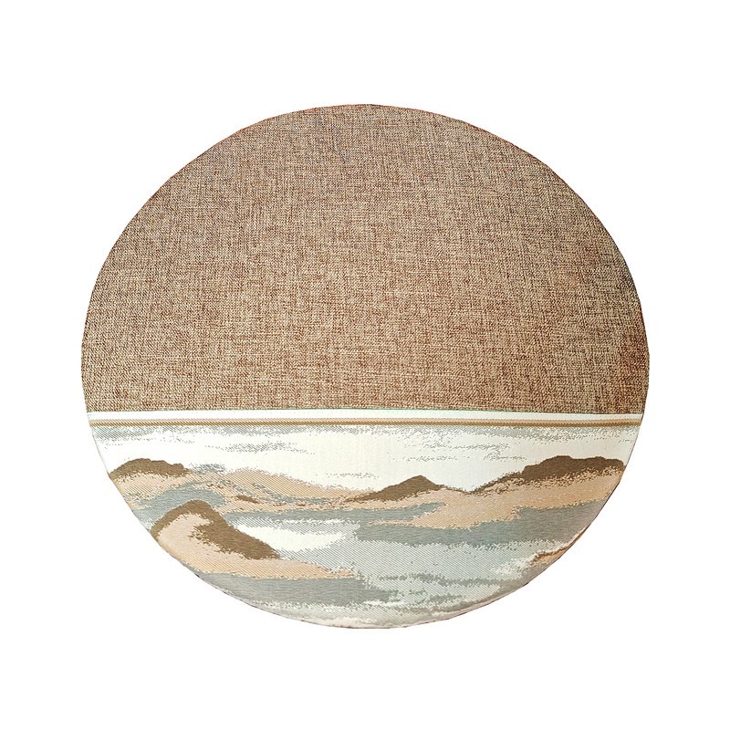 圆形坐垫新中式椅垫鼓凳垫木墩坐垫藤椅垫蒲团防滑定制尺寸可拆洗