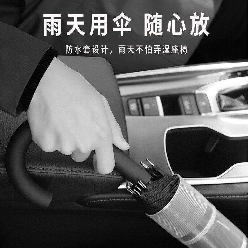 24骨直柄伞长柄伞防水套自动雨伞大号抗风女商务男车载伞加大