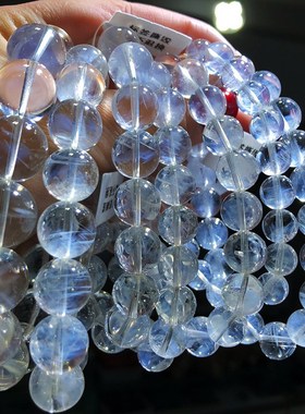 天然蓝针手链  天使羽毛水晶  一物一图