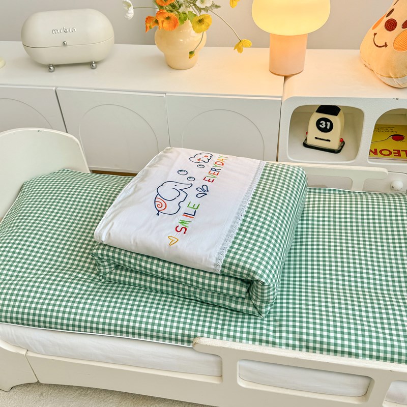 幼儿园被子三件套六件套午休含芯宝宝入园床品儿童棉被午托可拆洗