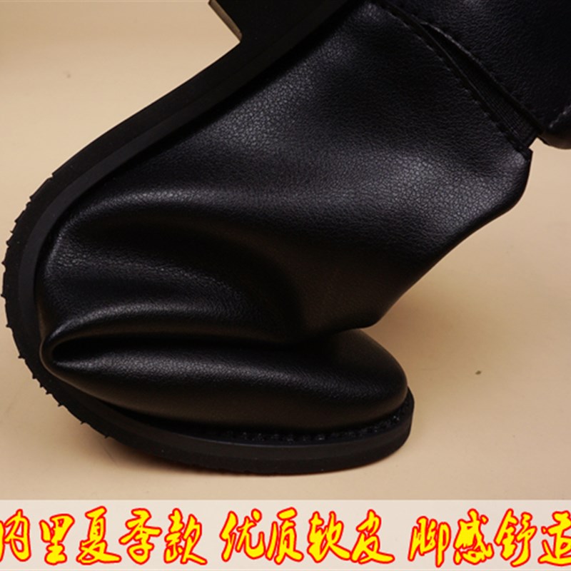 韩版潮流尖头皮鞋子男士套脚透气软皮英男伦商务休闲皮鞋增高夏季