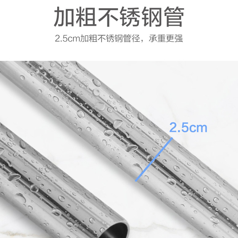 浴室顶天立地置物架不锈钢卫生间厕所免打孔落地可伸缩多层三角架