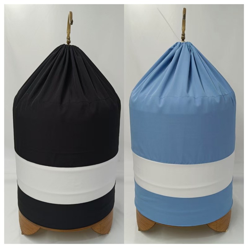 广式画眉笼笼衣双层笼布蓝/黑中间白双拼撞色28-36公分送扎带