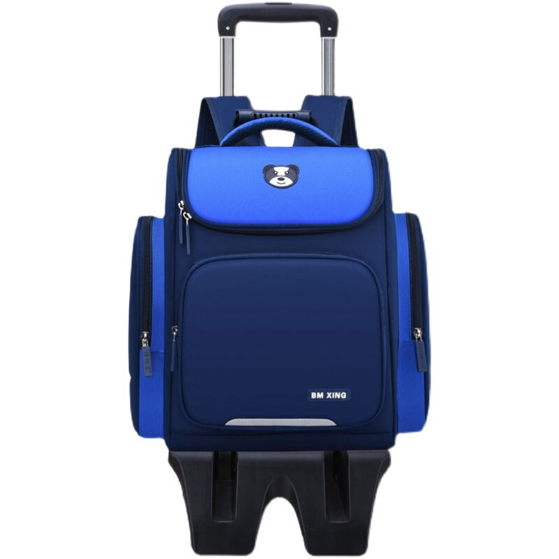 拉杆书包小学生女生1-2-3-6年级儿童男孩六轮爬楼大容量拖拉包8岁