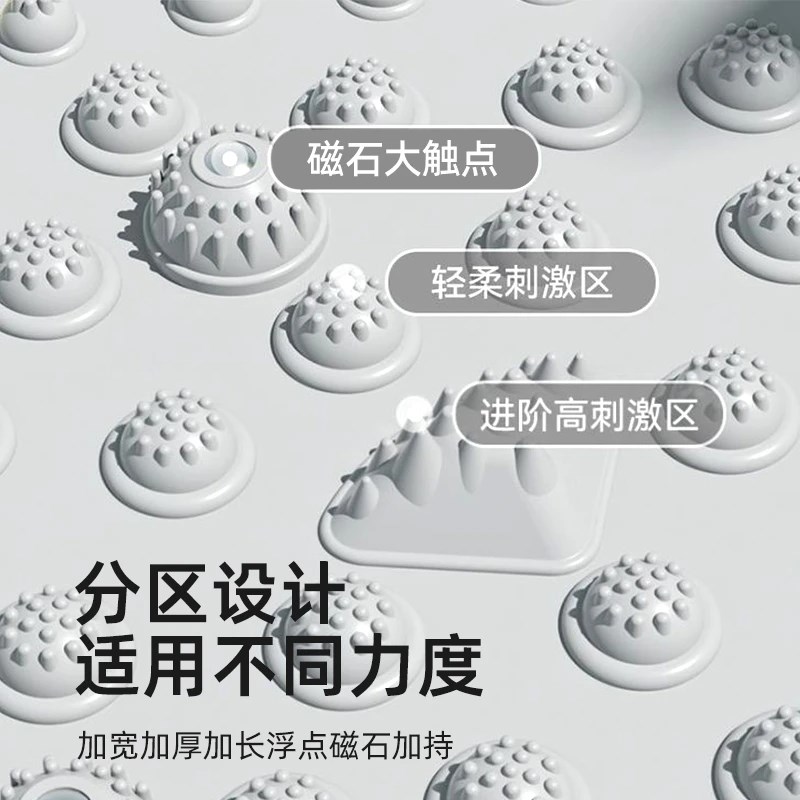 新款升级计时器指压板六边形55cm指压板足底按摩原地慢跑指压板