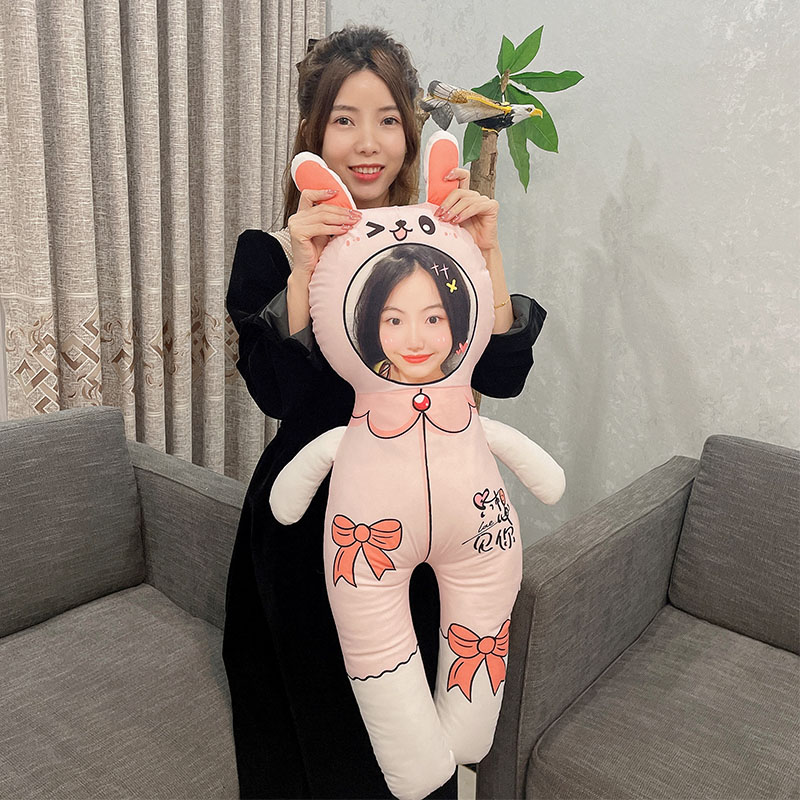 定制抱枕diy可印照片自定义人脸公仔男生款睡觉夹腿女友长条人形
