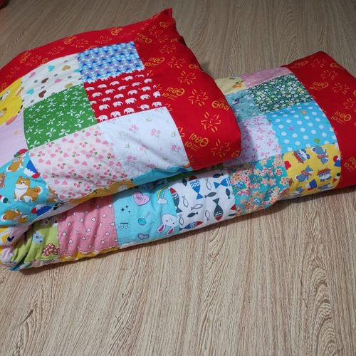 定制百家被新生儿纳福被大红福字棉花被手工纯棉花被拼布棉被促销