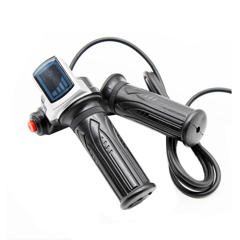 电动车电量显示转把 锂电车代驾车液晶电量显示油门调速把36V48V