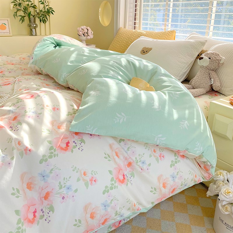 被套单件纯棉100全棉ins风学生宿舍200x230单双人单独被罩褥子套