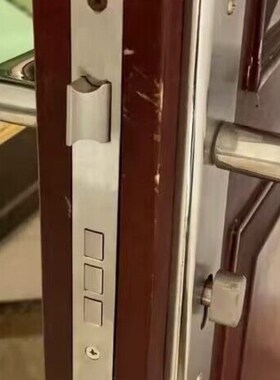 大门锁面板30h4不锈钢把手金色黑色双开加厚别墅双开门85入户锁