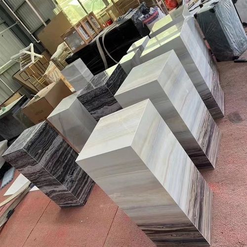 大理石雕塑台底座摆件客厅玄关电视柜旁落地展示台轻奢石墩地台