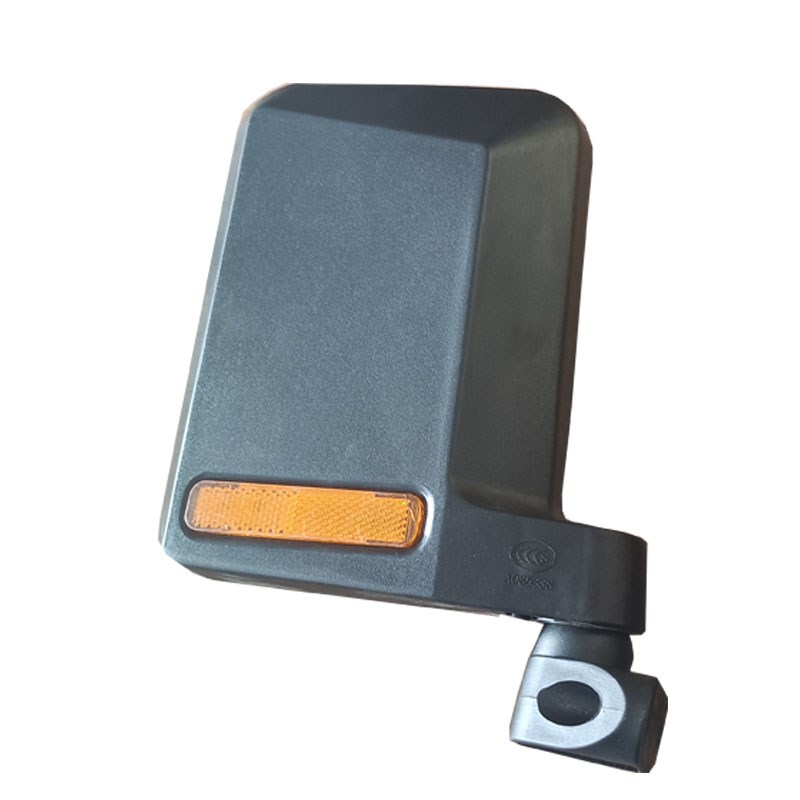 全封闭电动四轮车三轮车后视镜12v48v真灯倒车镜改装带灯凸面通用