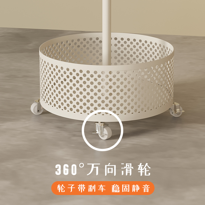 法式奶油风金属移动挂衣架立式衣架落地简易衣帽架玄关入户挂包架