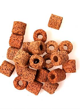 陶瓷呼吸环鱼缸过滤材料红色远红外科技环水族箱硝化细菌生化滤材