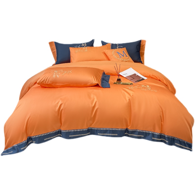 轻奢200支匹马棉四件套100全棉床单被套高端床上用品四季通用