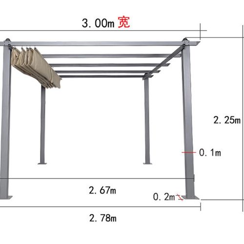 户外凉亭葡萄架铝合金花园别墅庭院室外爬藤阳光房遮雨棚遮阳亭子