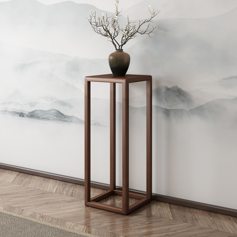 新中式实木胡桃木花架子置物架客厅阳台禅意花几落地式盆景花盆架