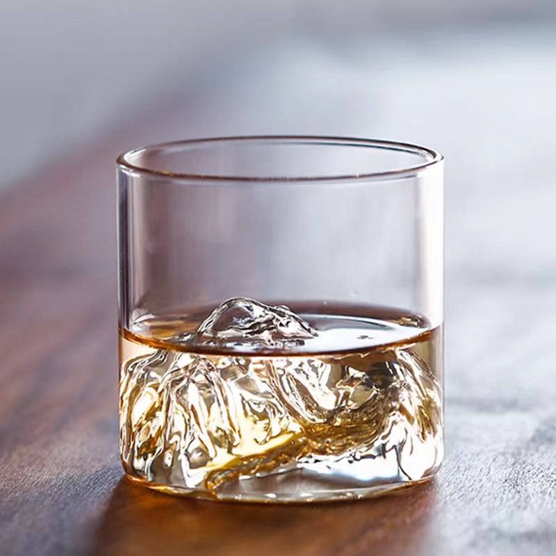 凉小词高硼硅玻璃杯透明高颜值威士忌酒杯简约耐高温观山杯加厚款