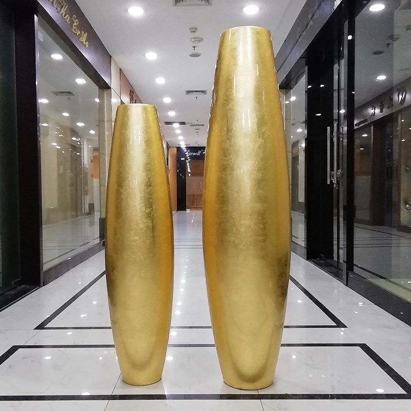 简约时尚家居插花落地花瓶橄榄瓶玻璃钢客厅样板房酒店软装饰541,家居饰品,花瓶,淘宝优惠券,粉丝福利购,淘宝优惠卷