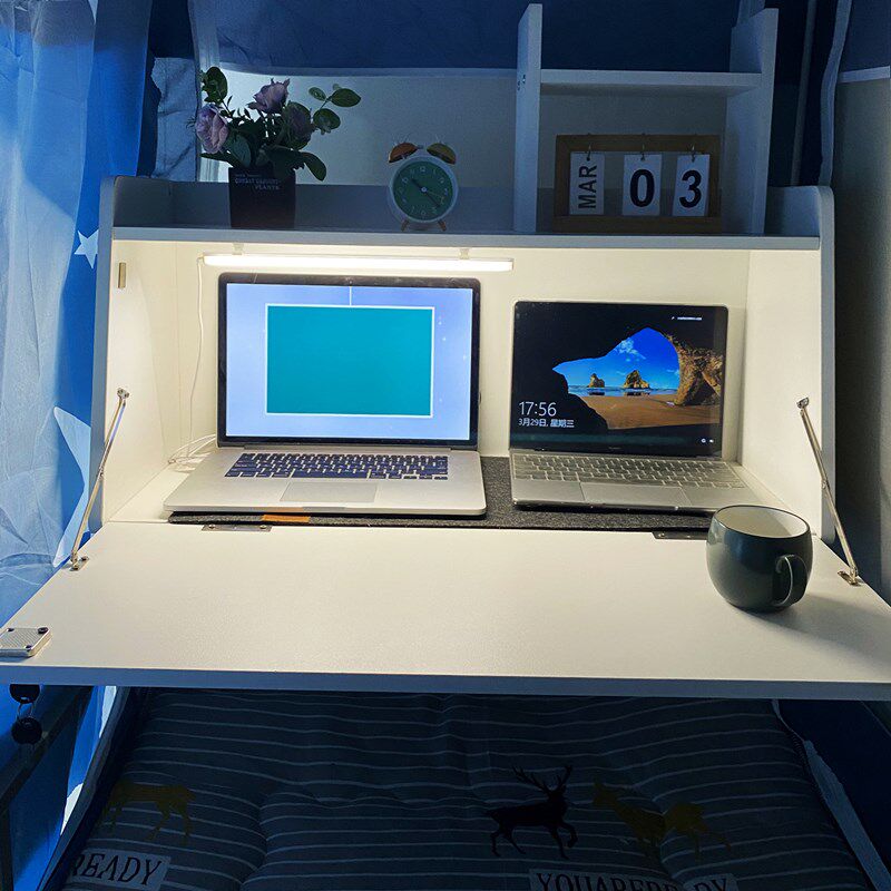 蓝鲸家具宿舍床上电脑桌悬空桌折叠桌上铺桌下铺桌大学宿舍床上桌