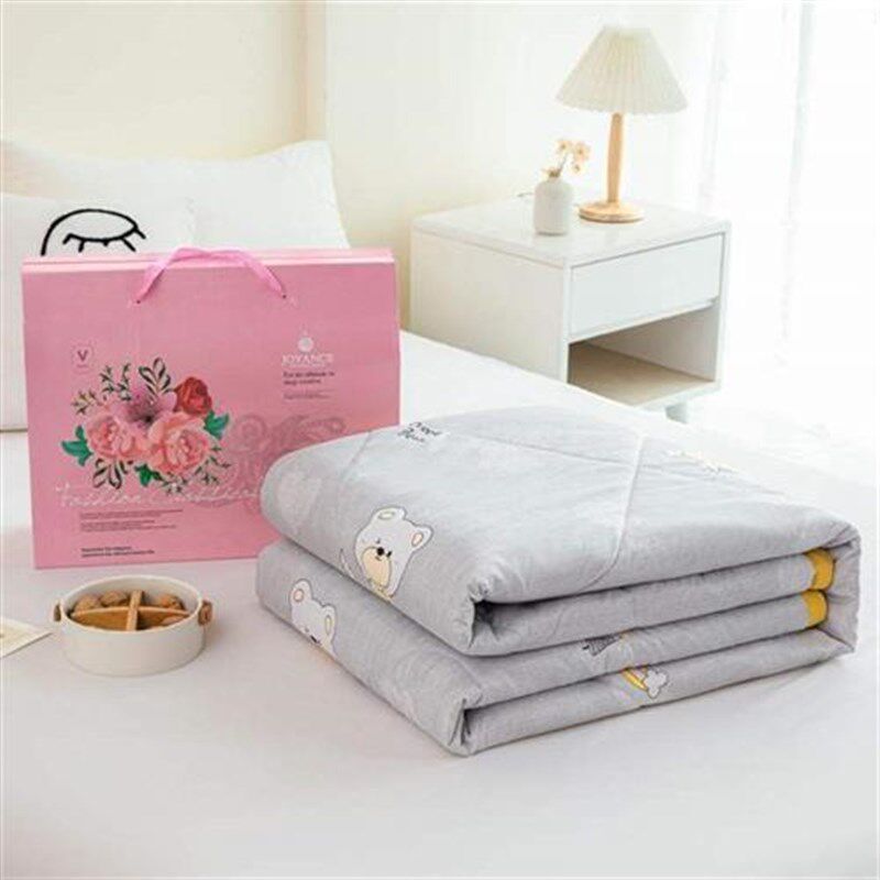 新品公司年会礼品夏被礼盒装开业活动空调被店庆回礼赠送被子化纤